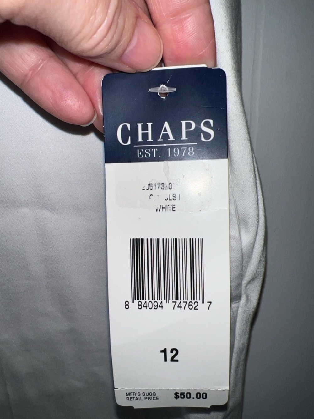 Chaps White Stretch Knee-Length Shorts with Gold Buttons Size 12 NWT 0406265 - Picture 2 of 6